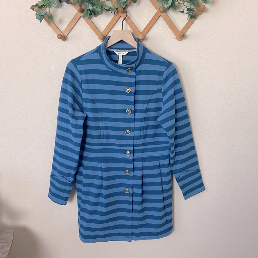 *** Last chance price- MATILDA JANE  | Women's Coat Button Front Blue Stripe M